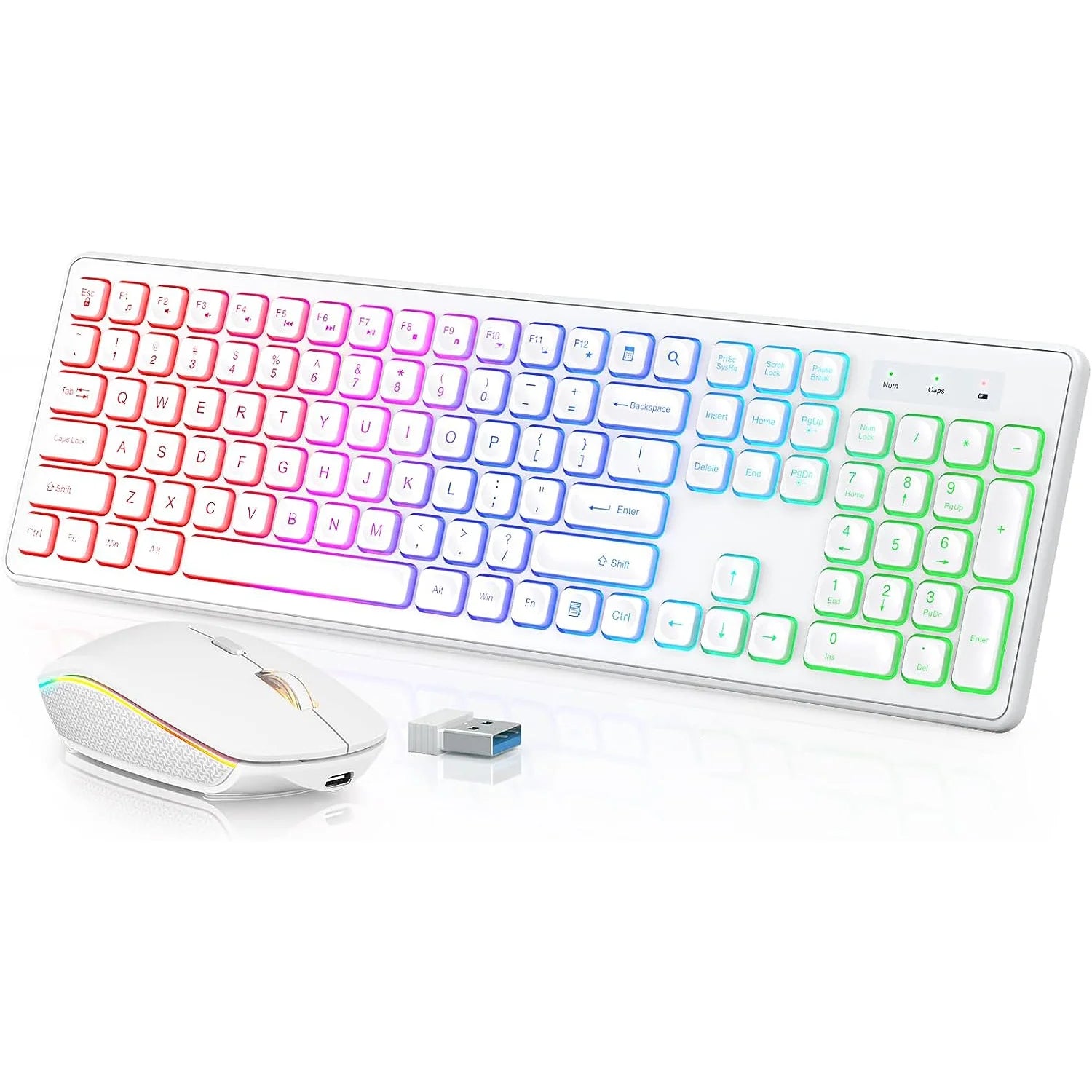 RGB Wireless Rechargeable Keyboard Combo