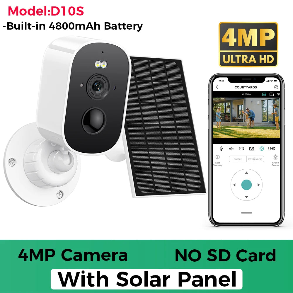 4MP 2K HD Wireless Solar Camera