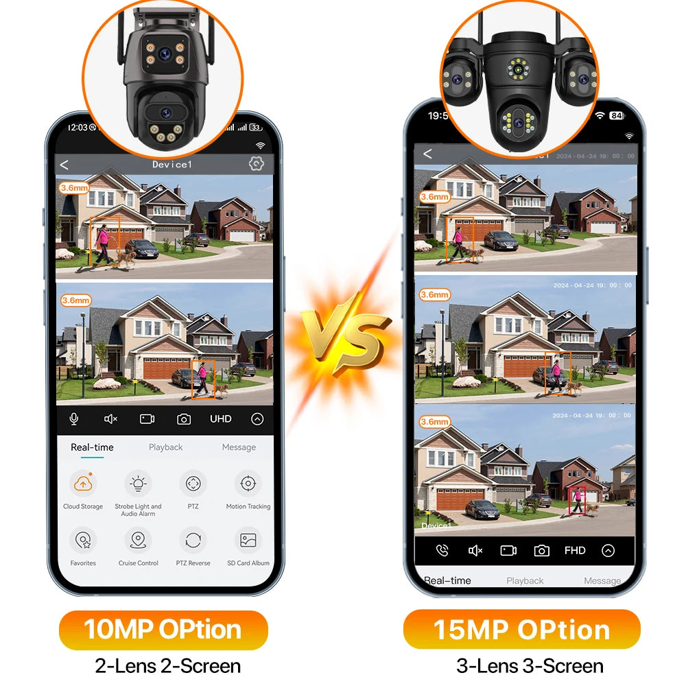 15MP Triple Lens WiFi Camera