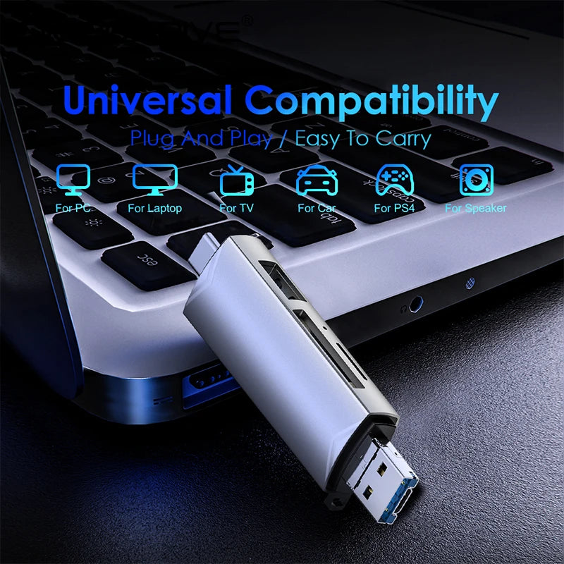 6 in 1 OTG High-Speed Card Reader