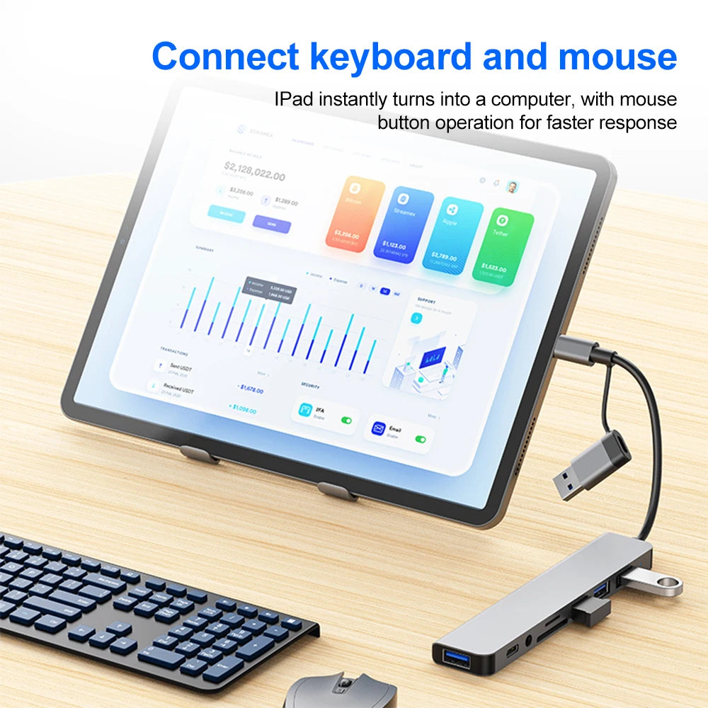 8-in-2 USB-C Docking Station Hub