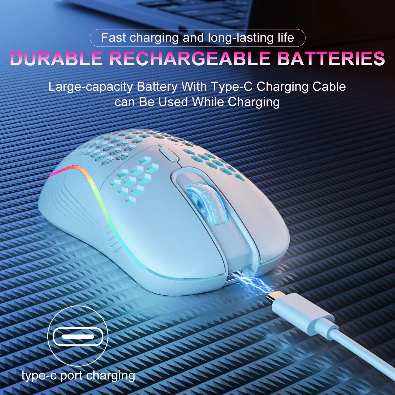 Wireless Honeycomb Gaming Mouse