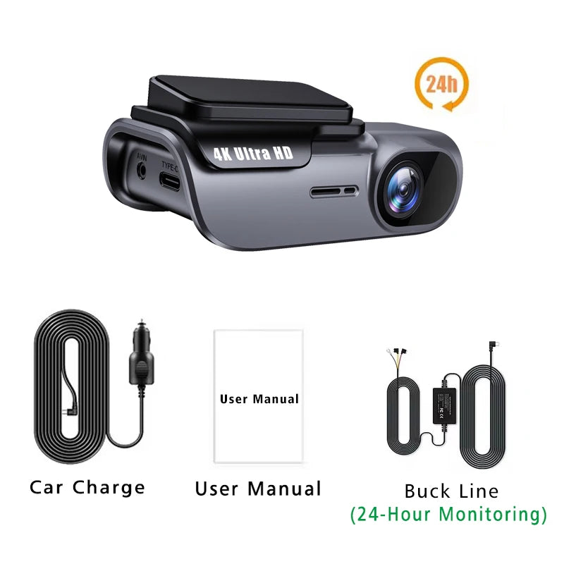 4K Dash Car Cam with WiFi & Night Vision