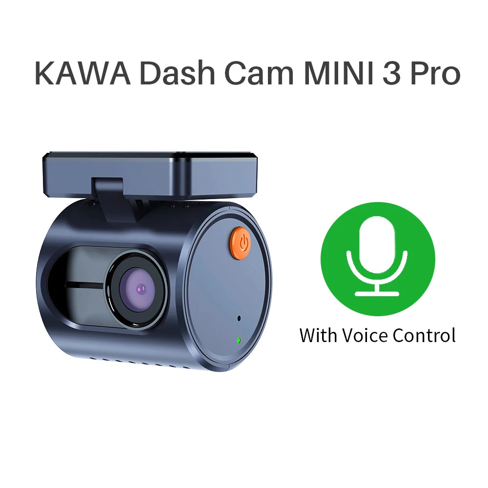 2K Mini 3-Camera Car Dash Cam with WiFi