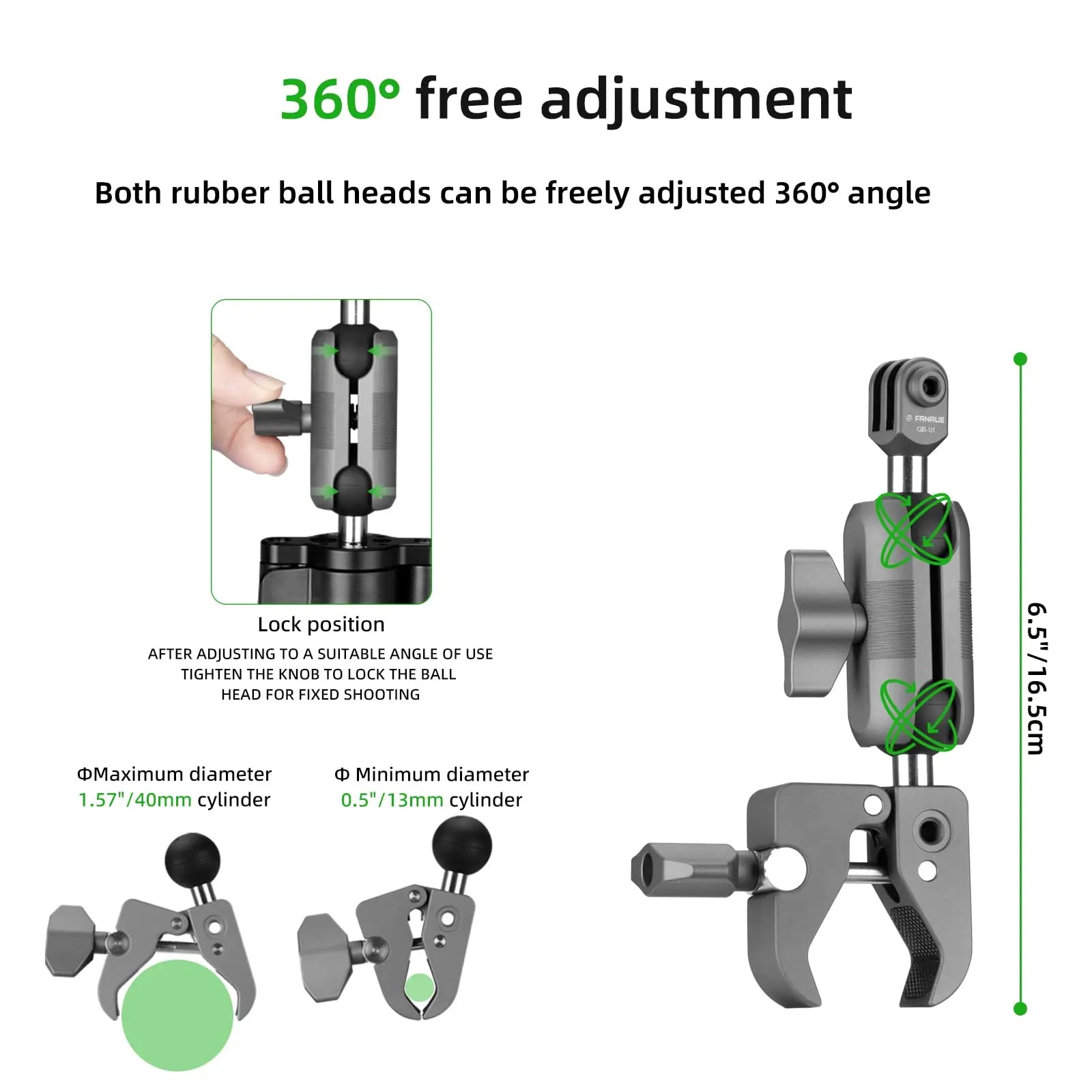 Action Camera Motorcycle Gimbal Mount