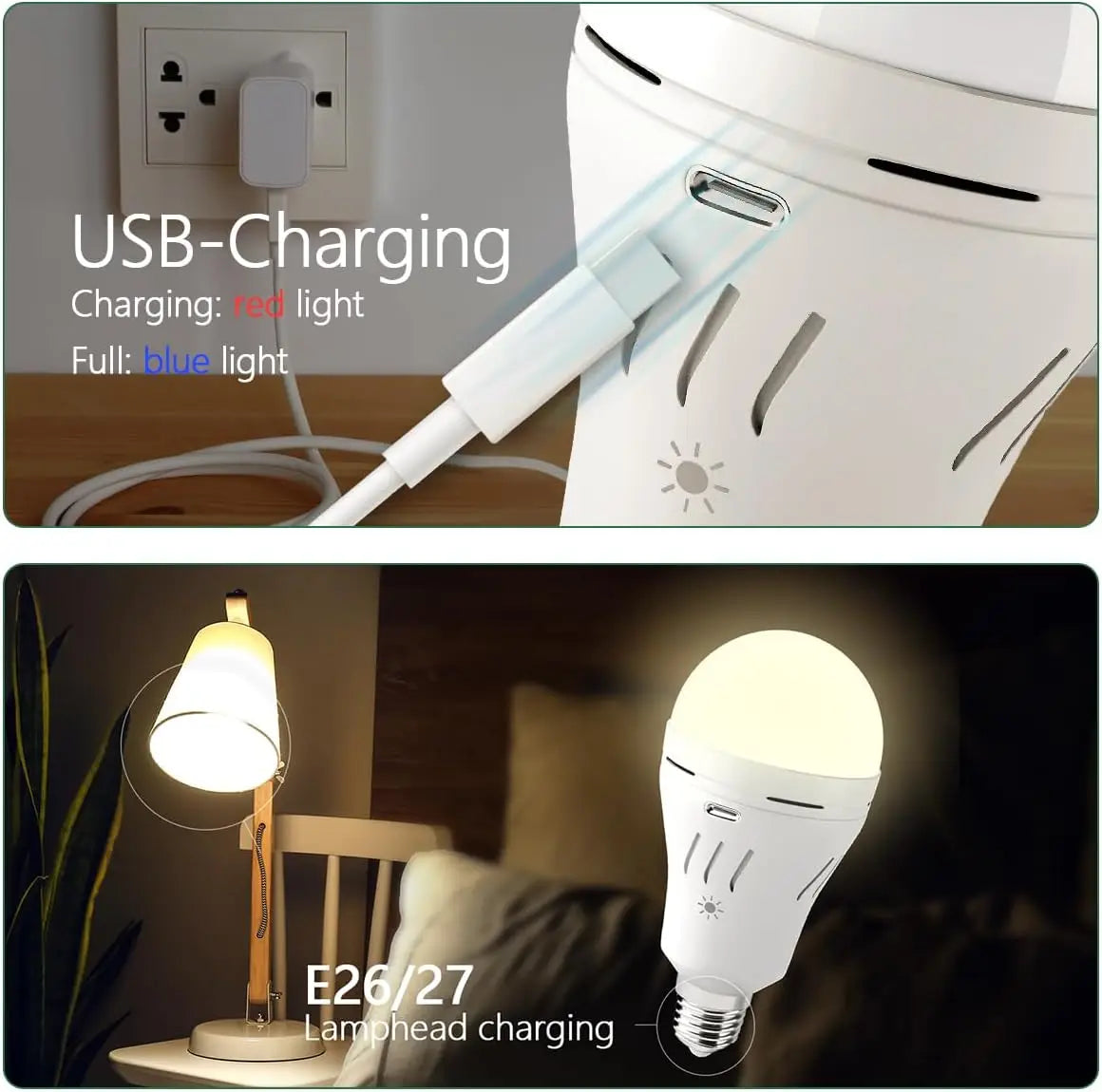 9W Rechargeable Emergency Light Bulb
