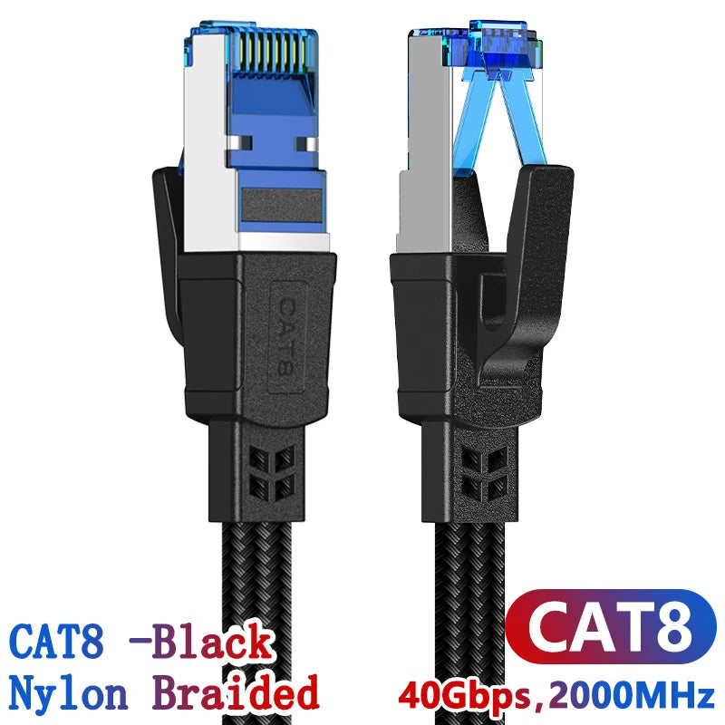 40Gbps Flat Cat8 Internet Cable