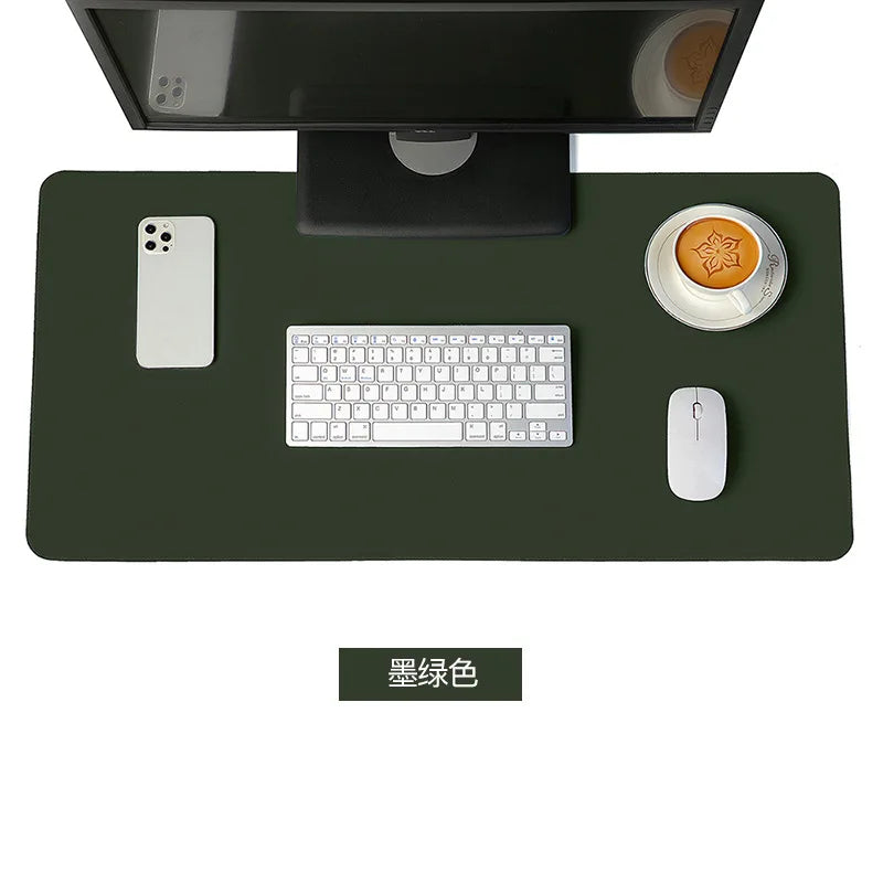 Large White PU Leather Gaming Mousepad