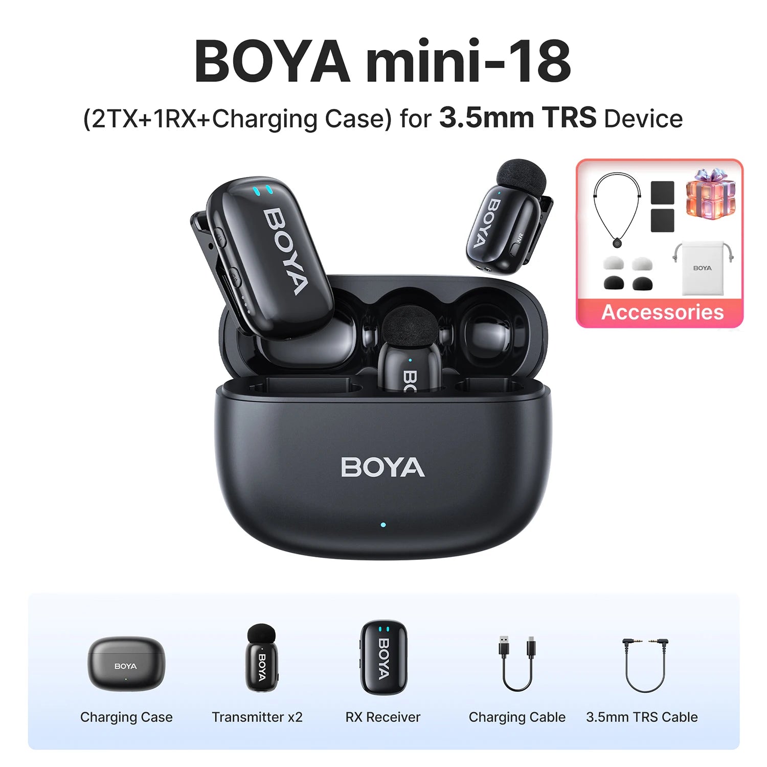 Mini Wireless Lavalier Mic for iPhone