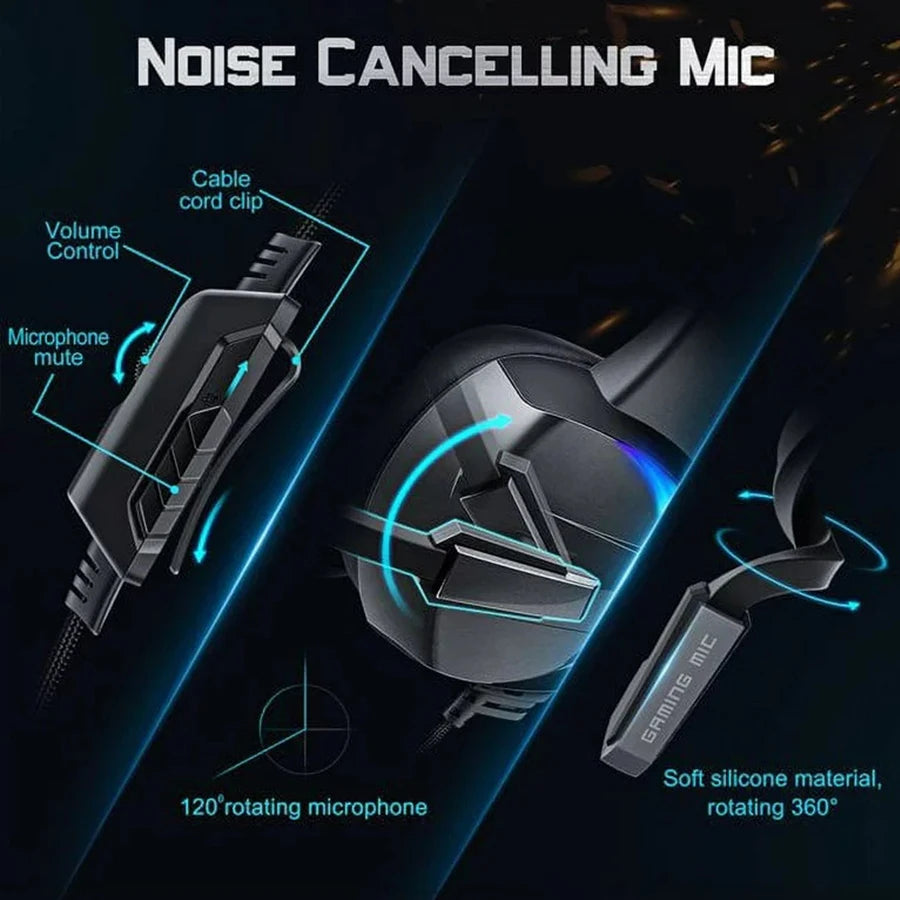 RGB Noise-Canceling Gaming Headset
