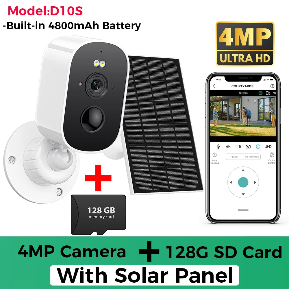 4MP 2K HD Wireless Solar Camera