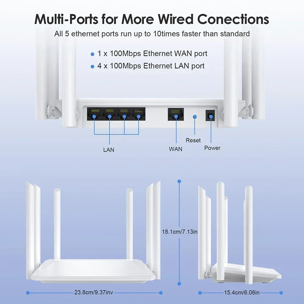 1200M Dual-Band WiFi Repeater Router