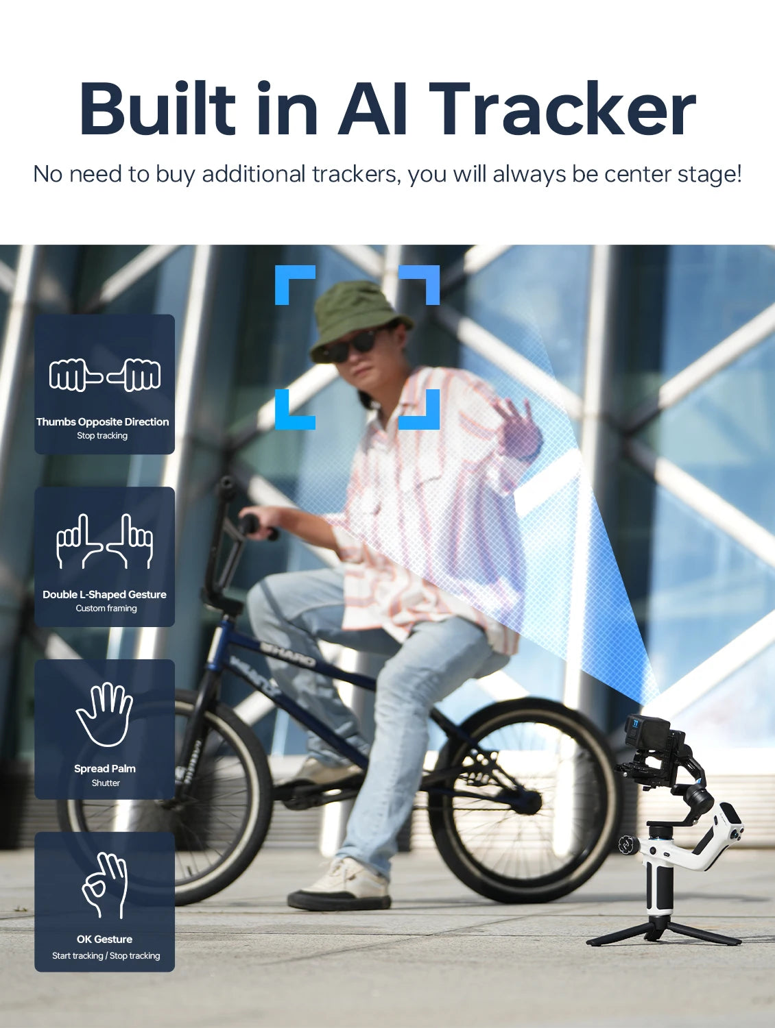3-Axis Handheld Stabilizer with AI Tracking