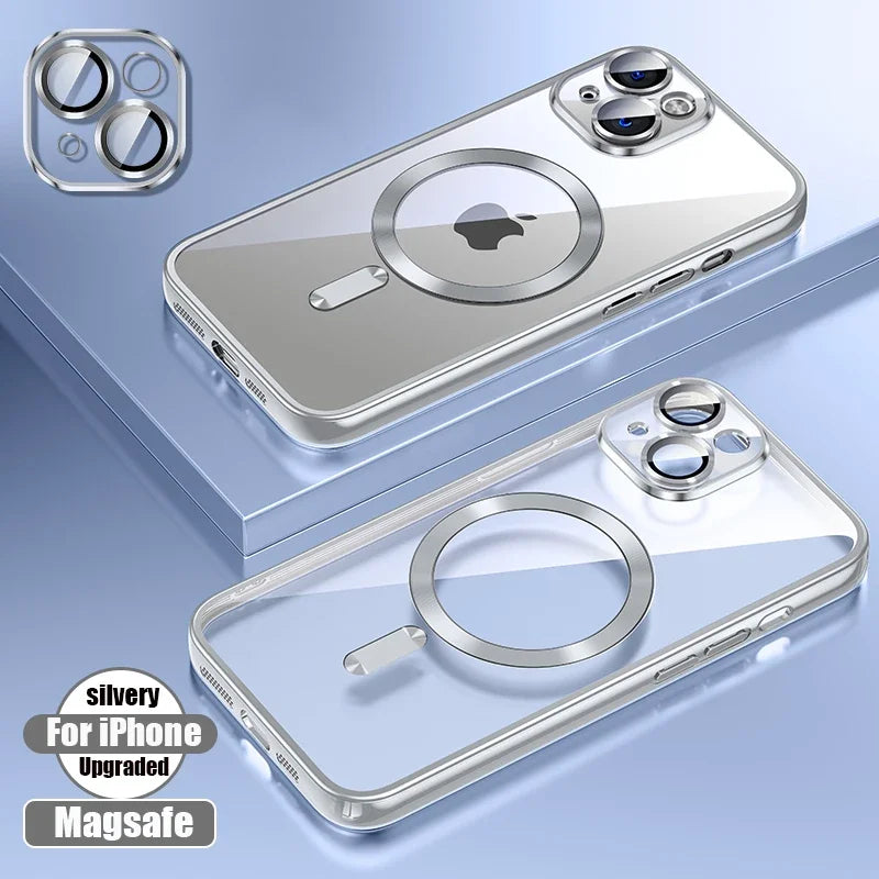 Clear Plating Ultrathin Silicone Case For iPhone 16