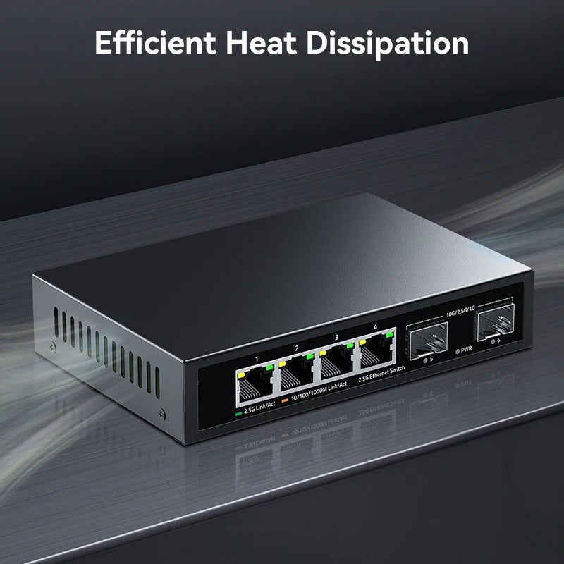 4-Port 2.5Gb Fanless Network Switch