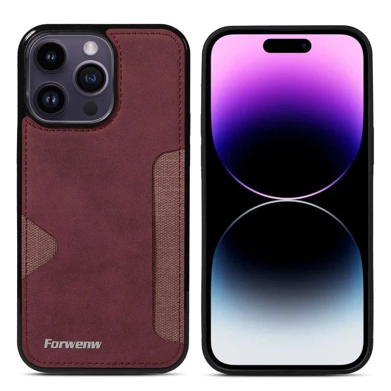 Retro Card Holder Phone Case for iPhone 16
