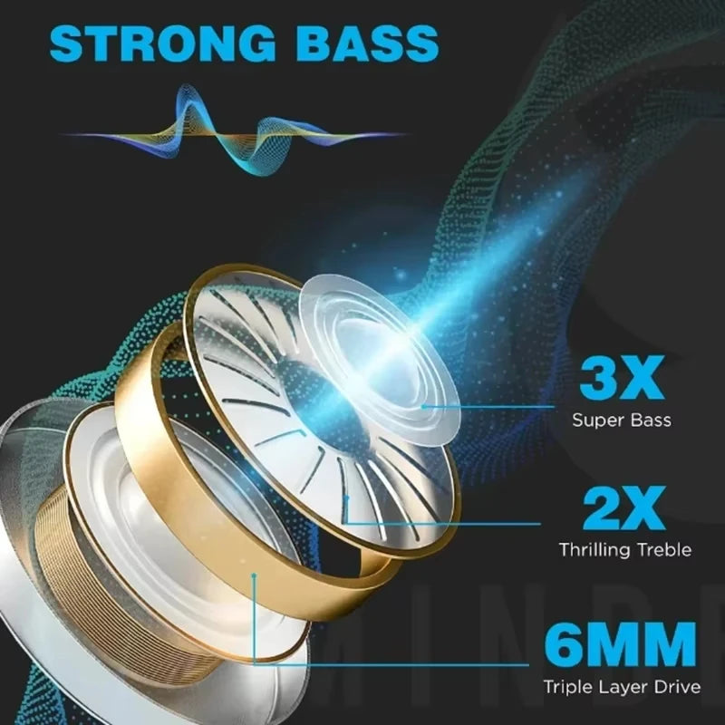 9D Stereo High Bass Sports Wireless Earbuds