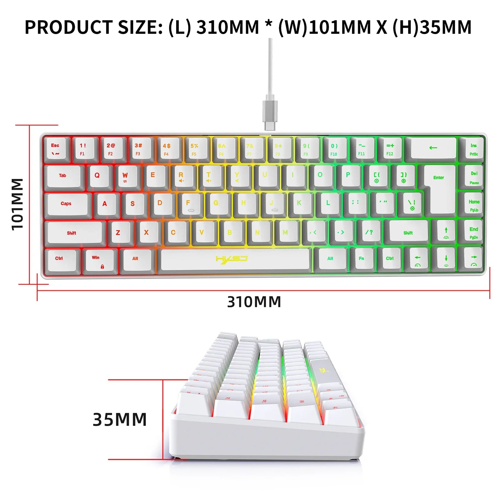 Mechanical Feel Wired Gaming Keyboard