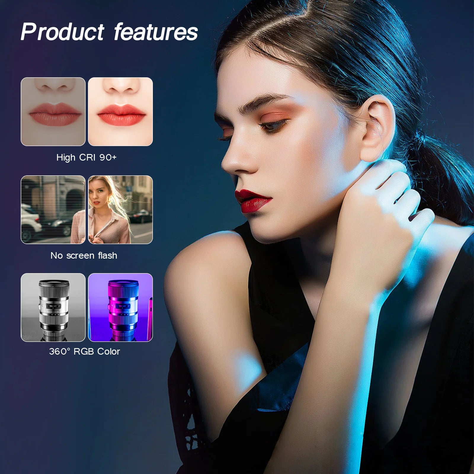 RGB LED Video Light Panel 2500K-8500K