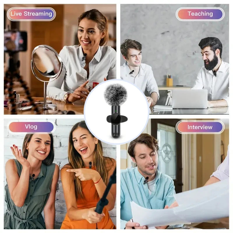 Mini Audio Video Recording Mic for iPhone & Android