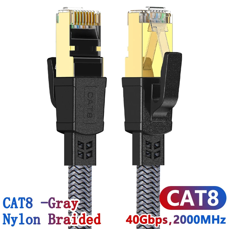 40Gbps Flat Cat8 Internet Cable