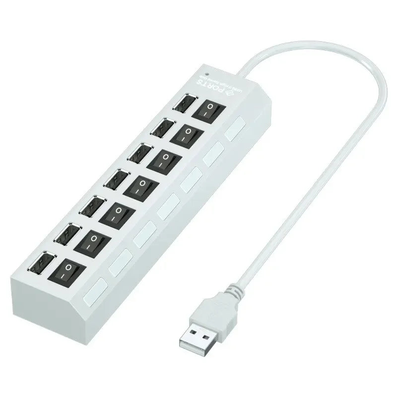 7-Port Multi USB Splitter with Power