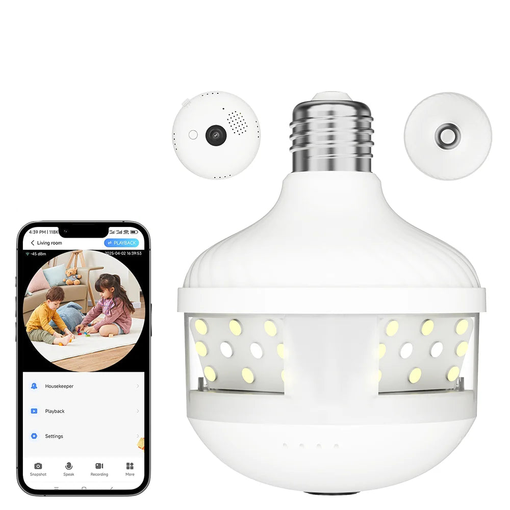 360 Degree Light Bulb Camera