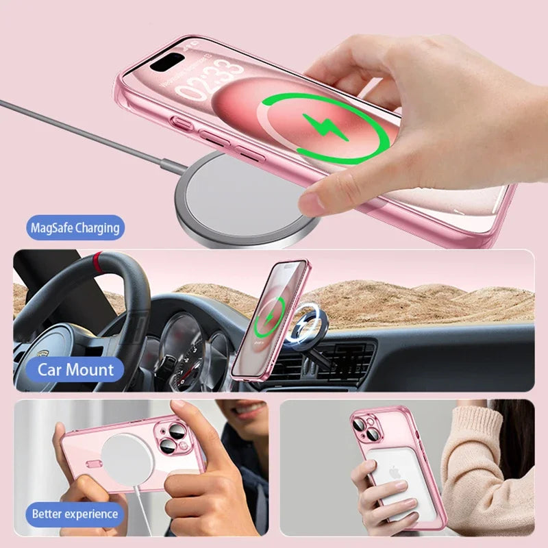 Clear Plating Ultrathin Silicone Case For iPhone 16