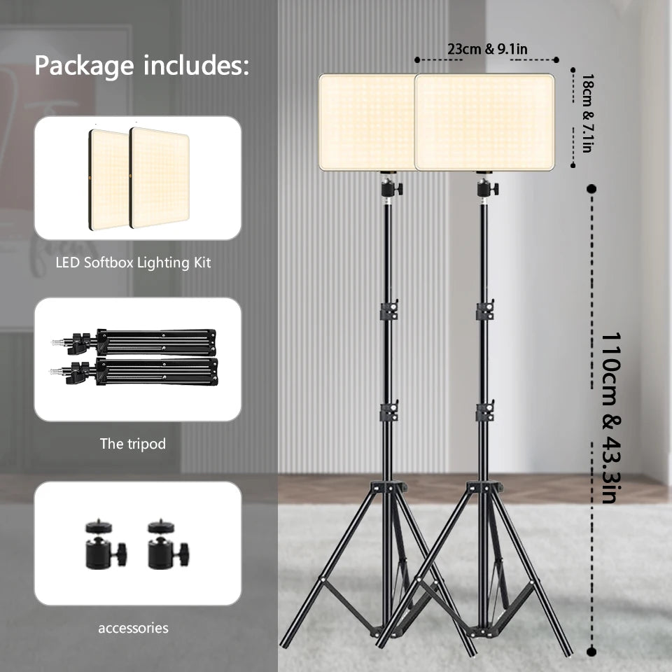 LED Video Light with Tripod Stand