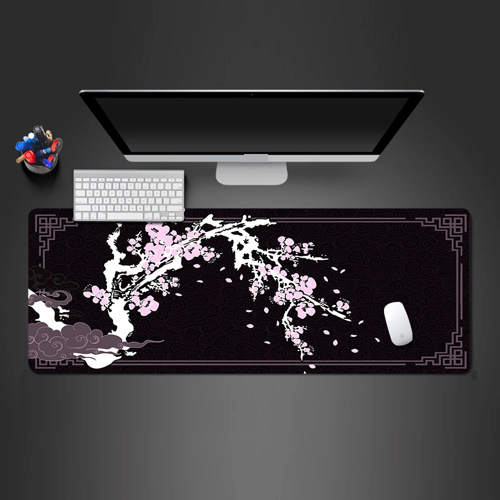 Flower Pattern Extended Desk Mat