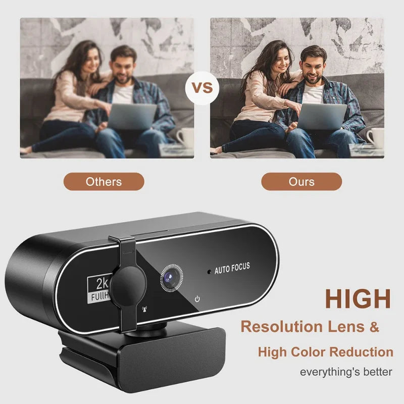 4K/2K Mini Webcam with Microphone