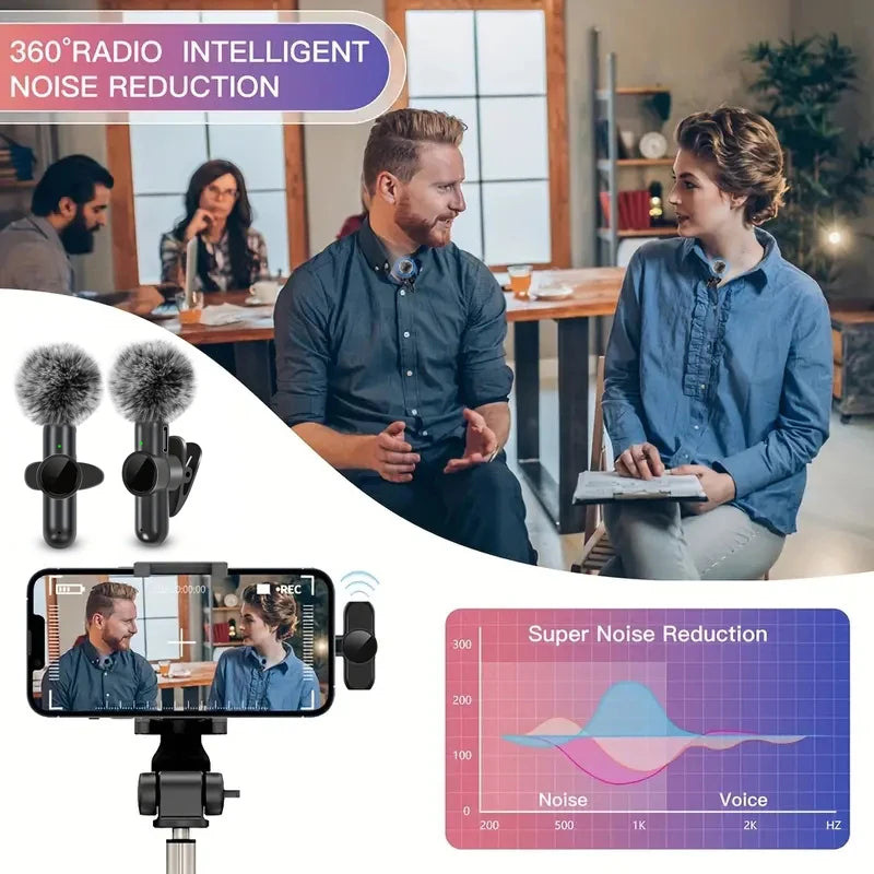 Mini Audio Video Recording Mic for iPhone & Android