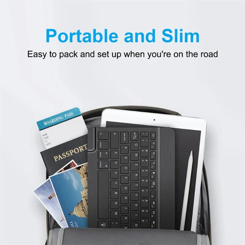 Bluetooth-compatible Slim Rechargeable Mini Keyboard