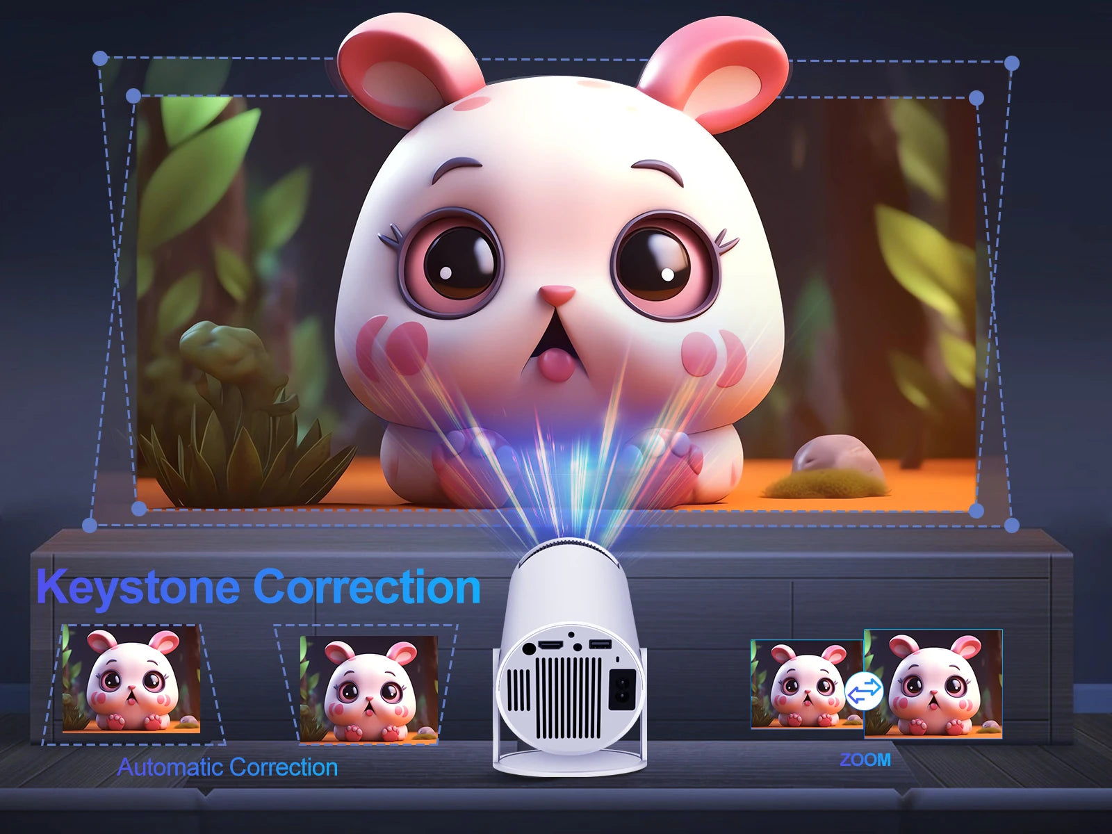 Native 720P Dual WiFi Mini Projector
