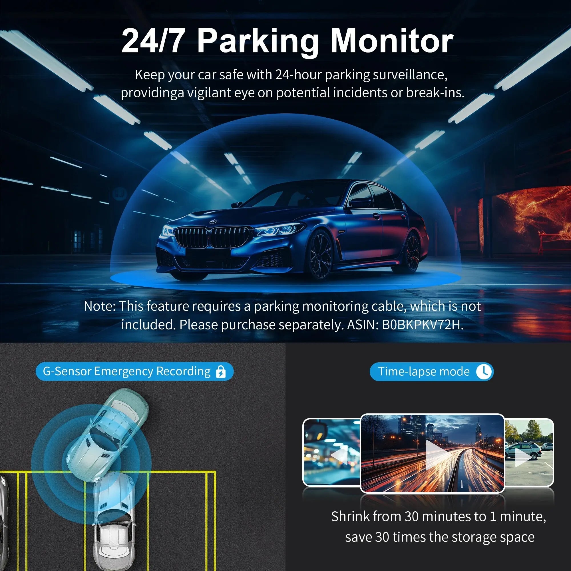 2K Car DVR Cam with WiFi & Night Vision