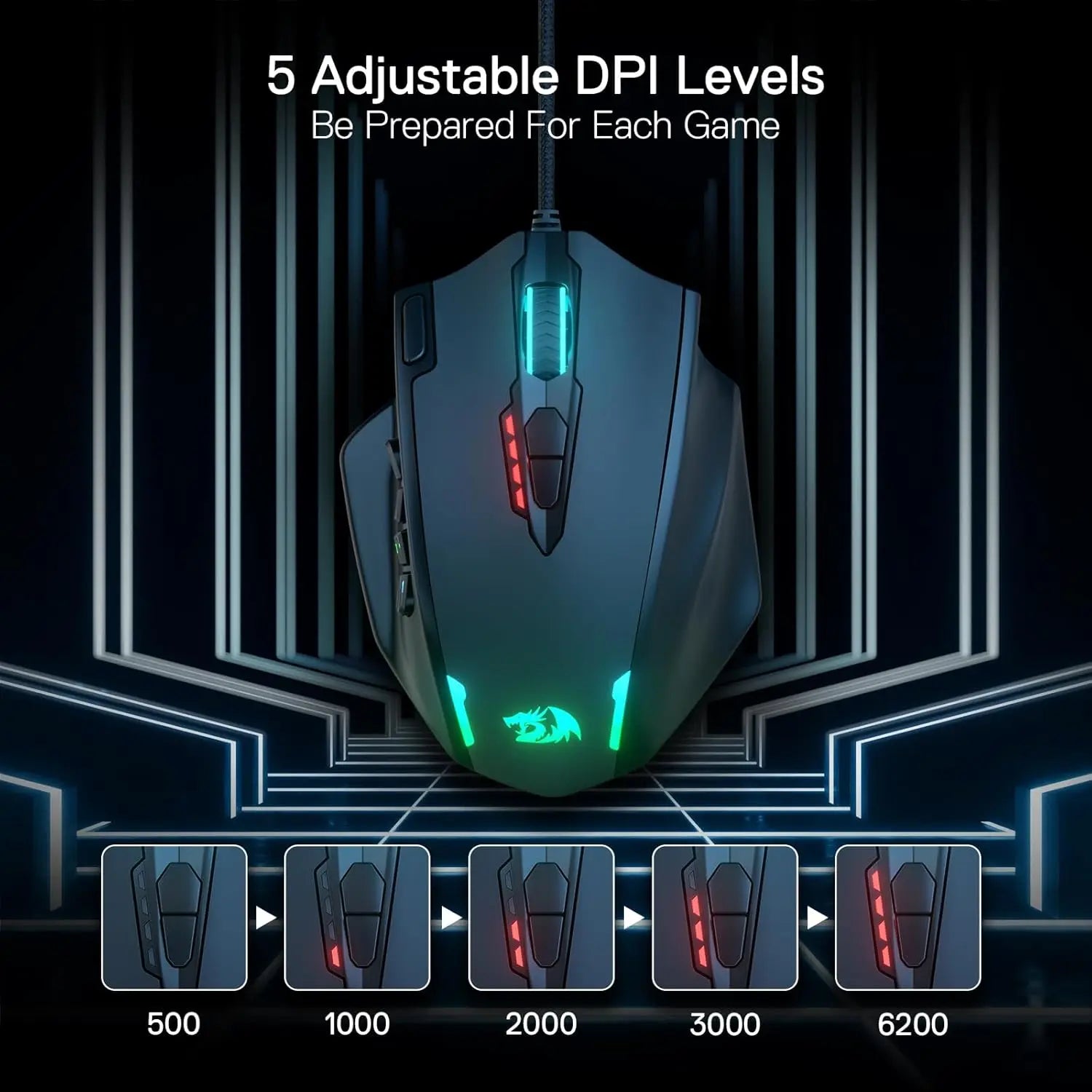 Programmable 12400 DPI Wired Mouse