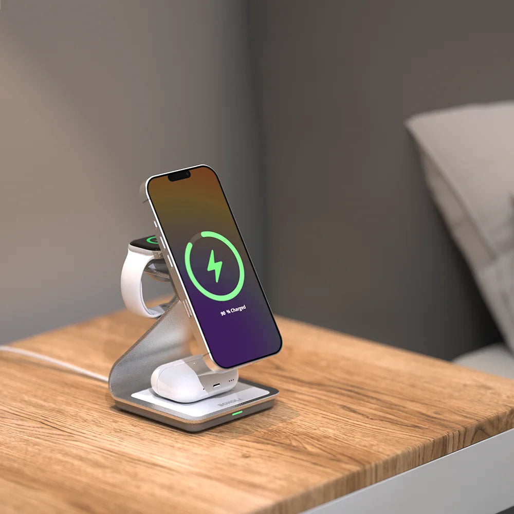 Magnetic 3-in-1 Wireless Charger for iPhone
