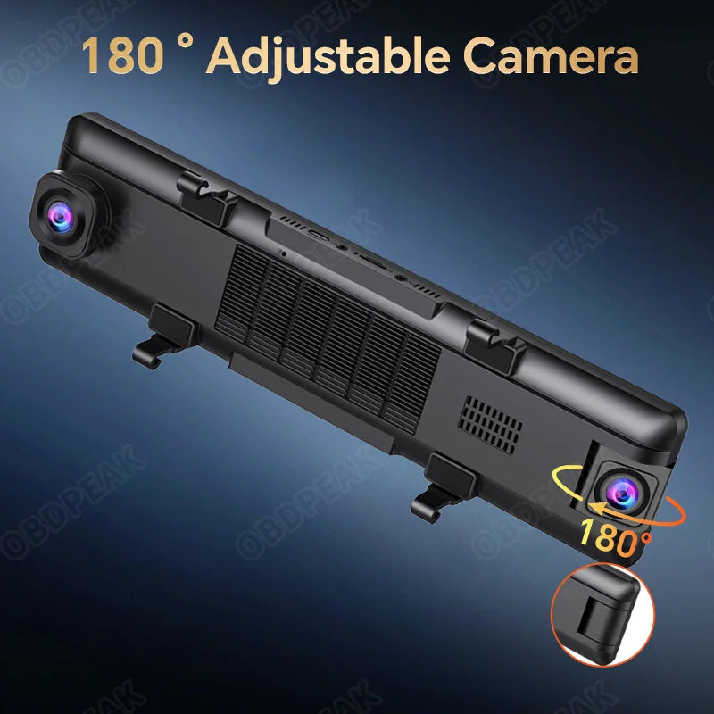 11.26" 3-Camera 4K+1080P Car DVR Cam
