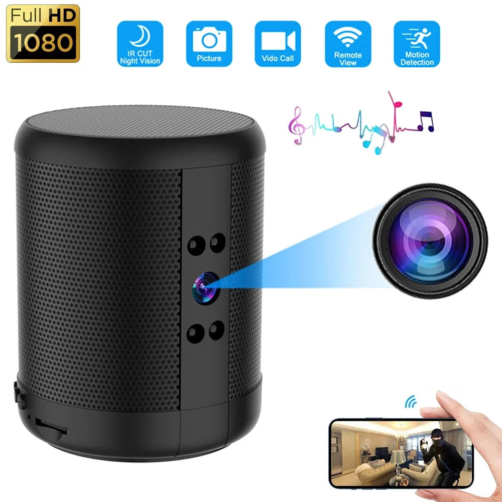 Mini 1080P Bluetooth Speaker Home Spy Camera