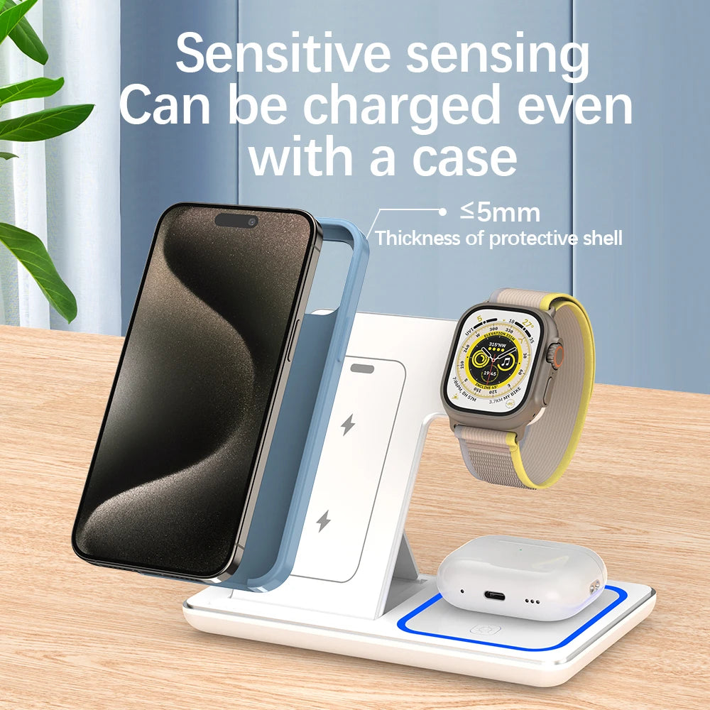 30W Foldable 3-in-1 Wireless Charger