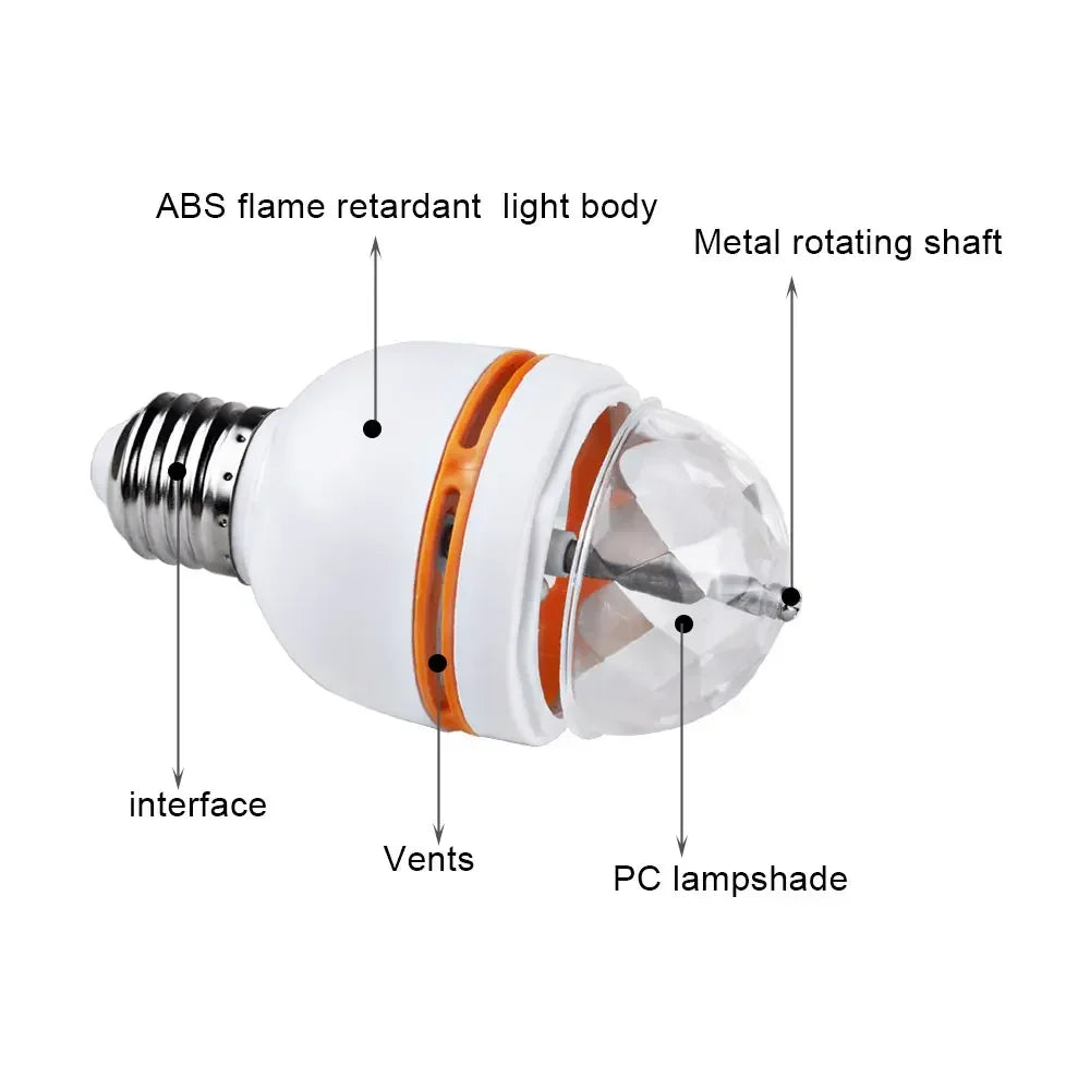 RGB Auto-Rotating Stage Light Bulb