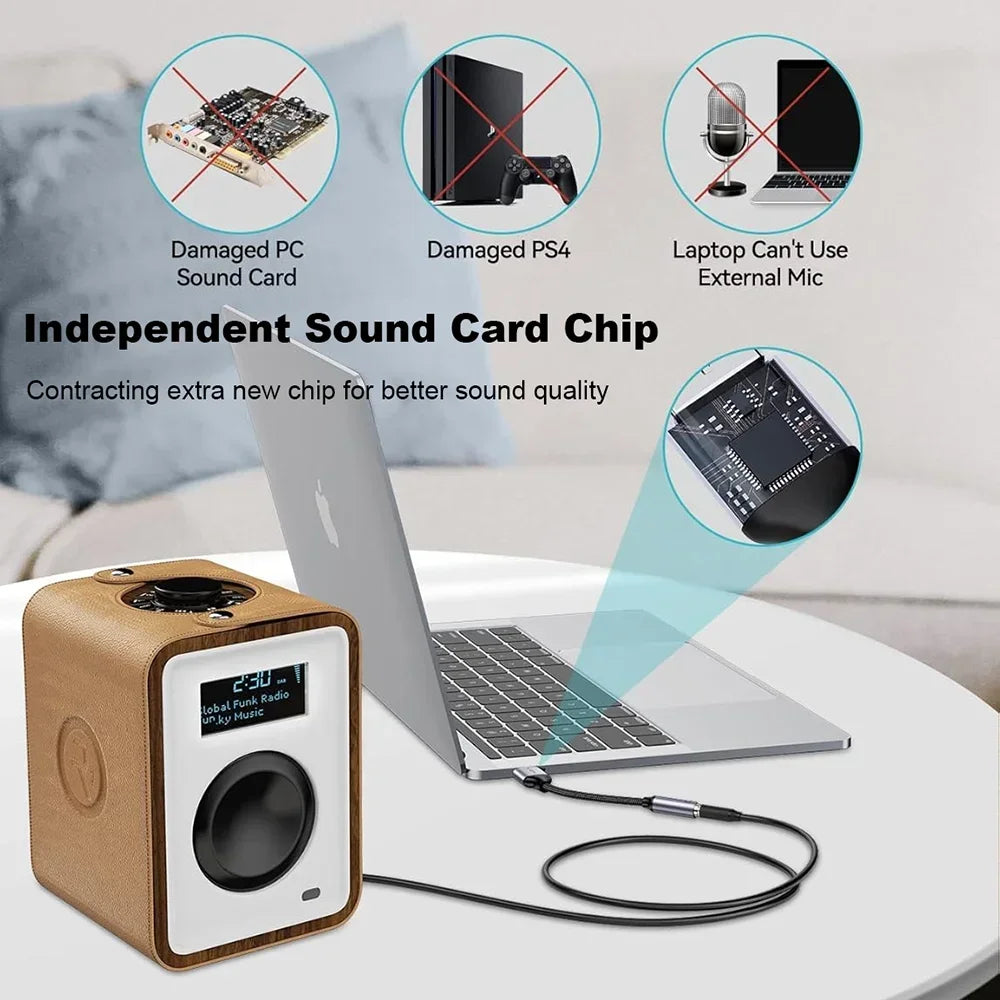 USB to 3.5mm Audio Adapter