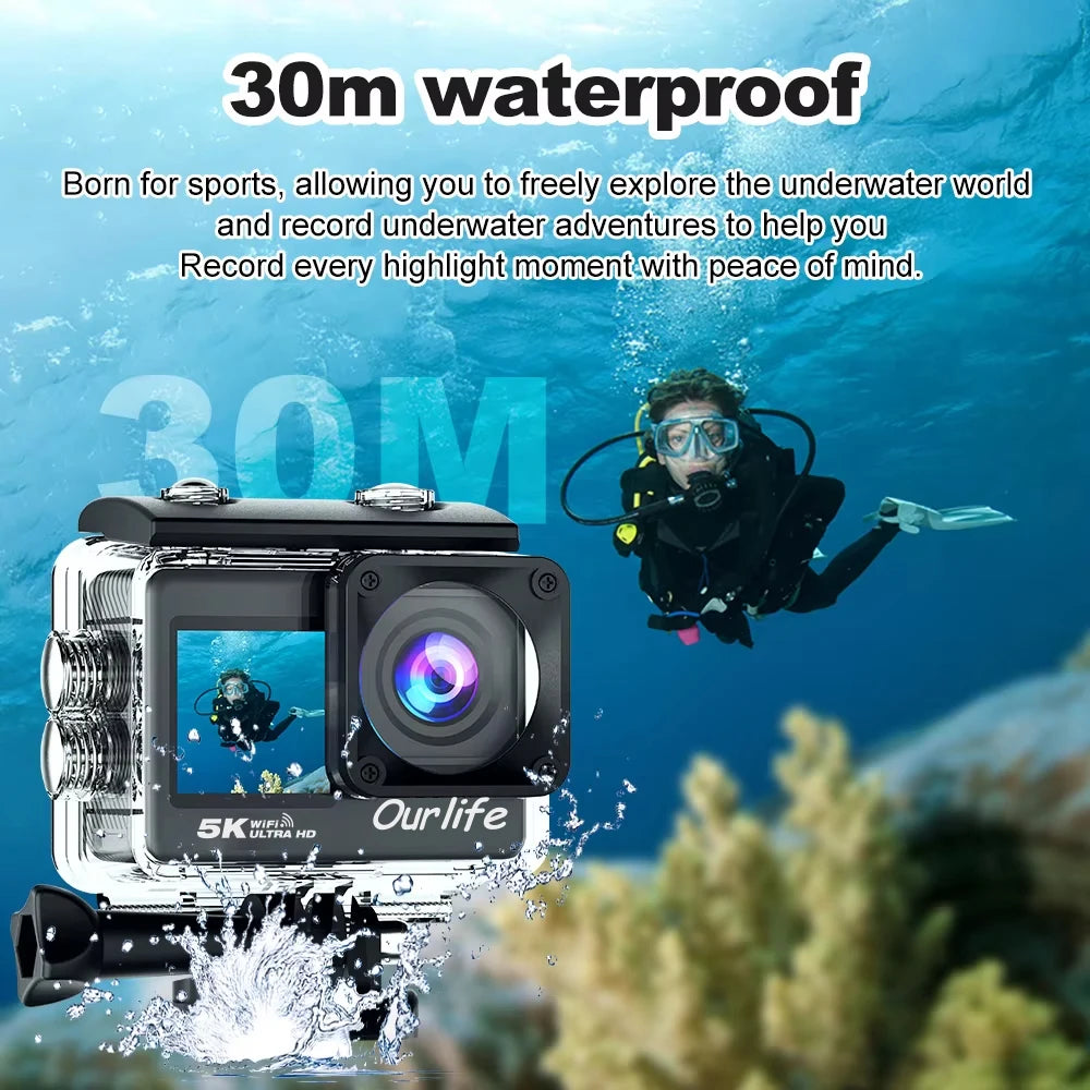 5K 4K60FPS Waterproof Action Camera
