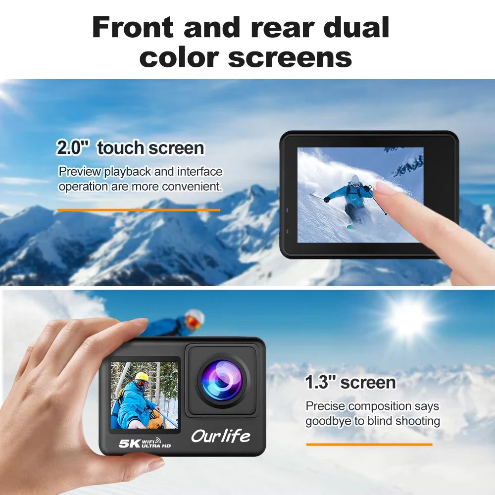 5K 4K60FPS Waterproof Action Camera
