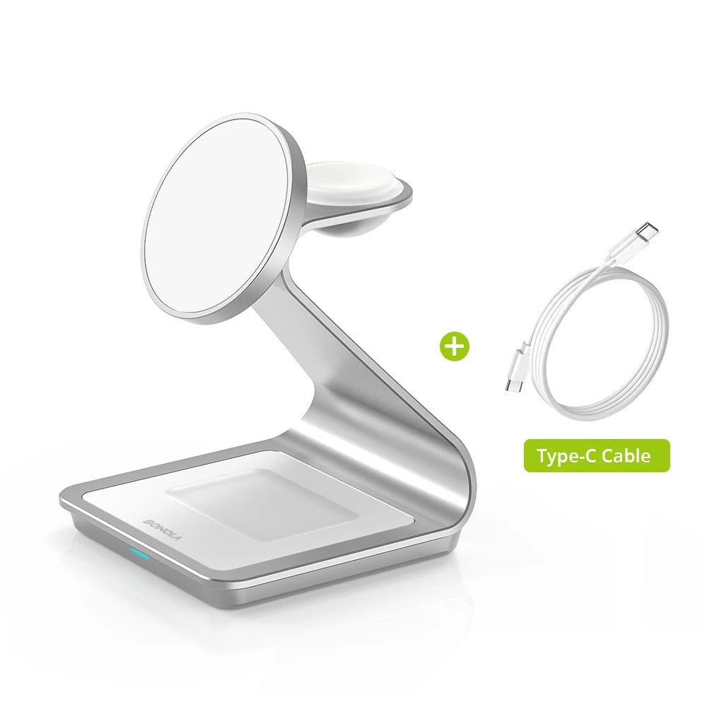 Magnetic 3-in-1 Wireless Charger for iPhone
