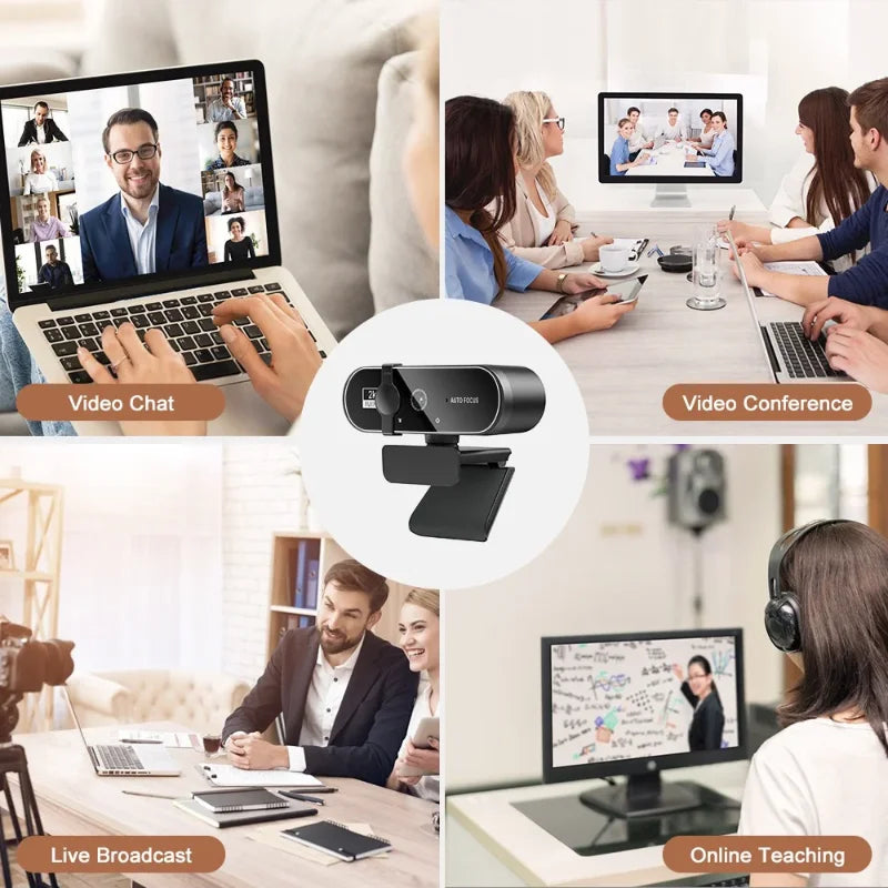 4K/2K Mini Webcam with Microphone