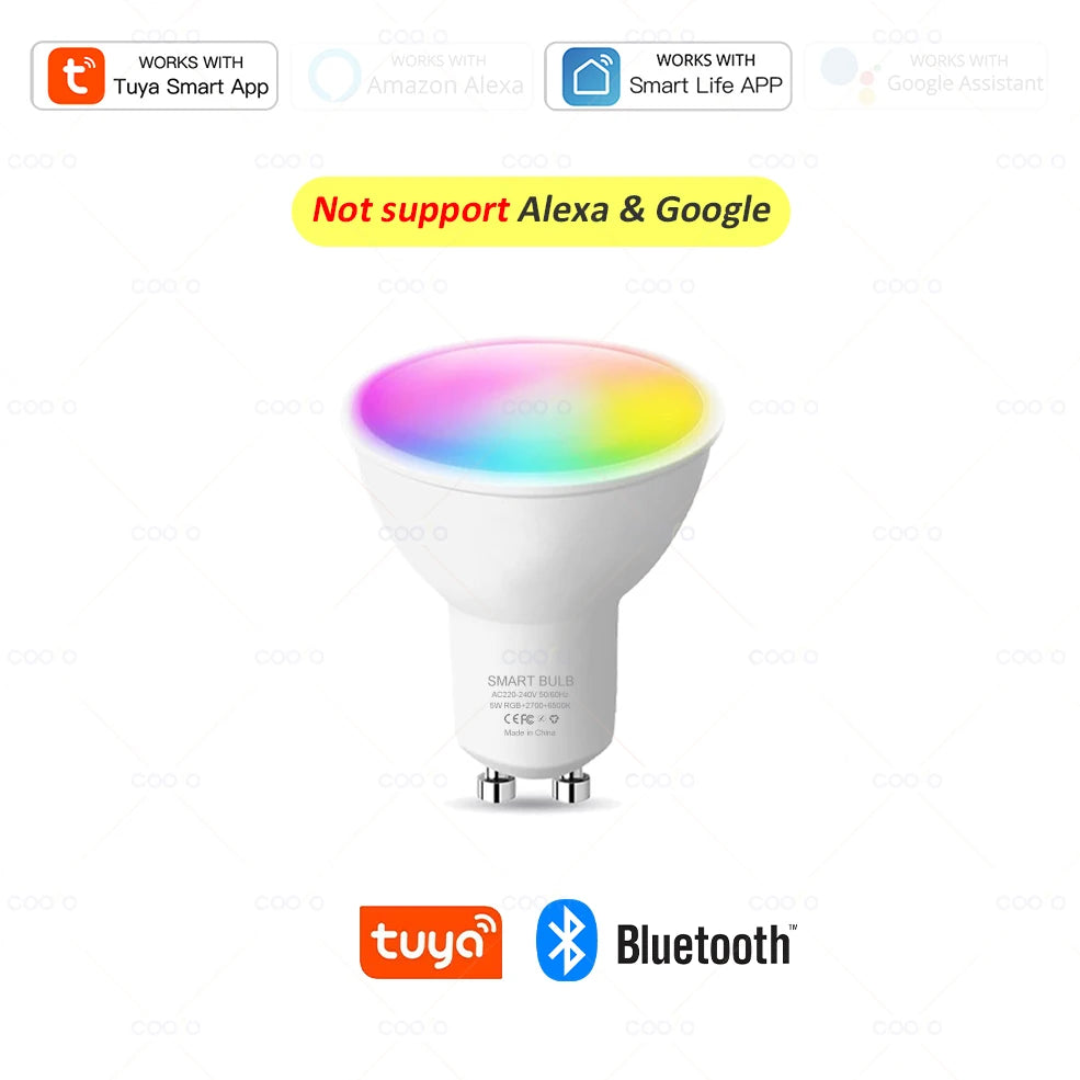 Wi-Fi & Bluetooth GU10 Smart Bulb