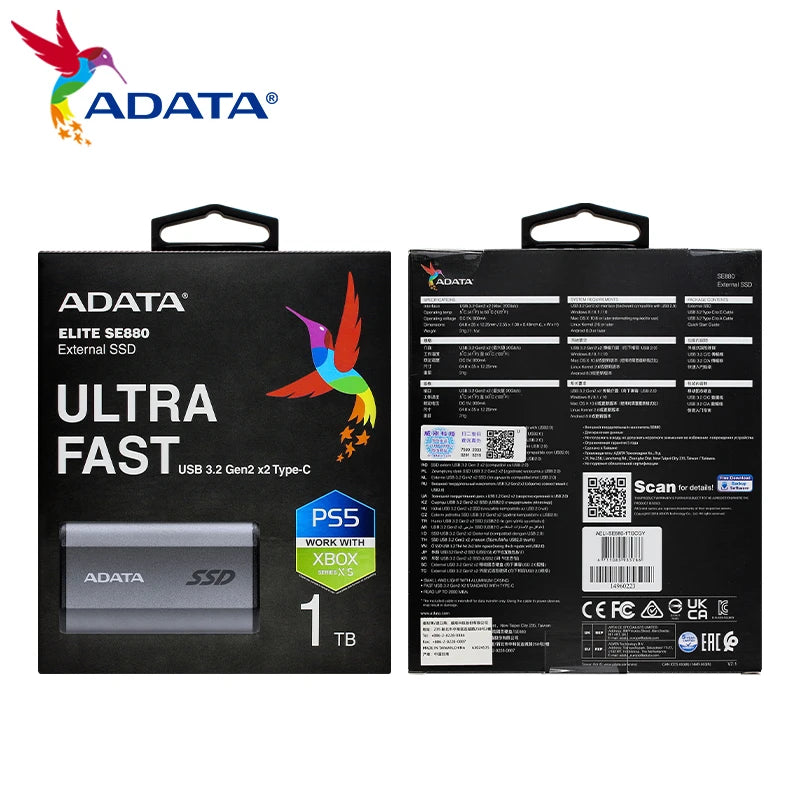 High-Speed 2000MB/s External Mini SSD