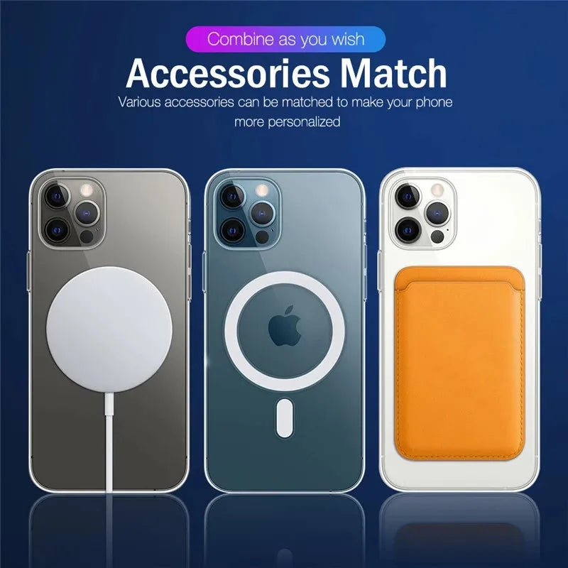 Clear Wireless Charging Protective Cover for iPhone