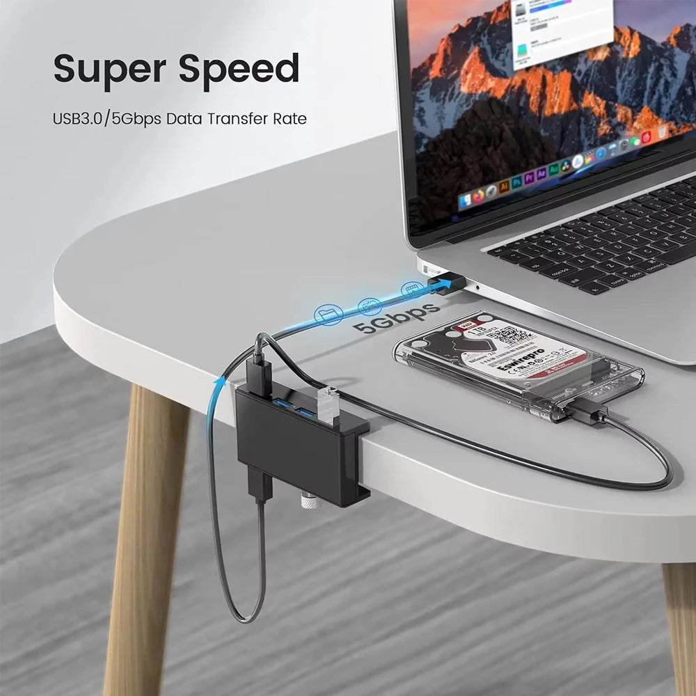 10Gbps USB 3.2 Clamp Hub Dock